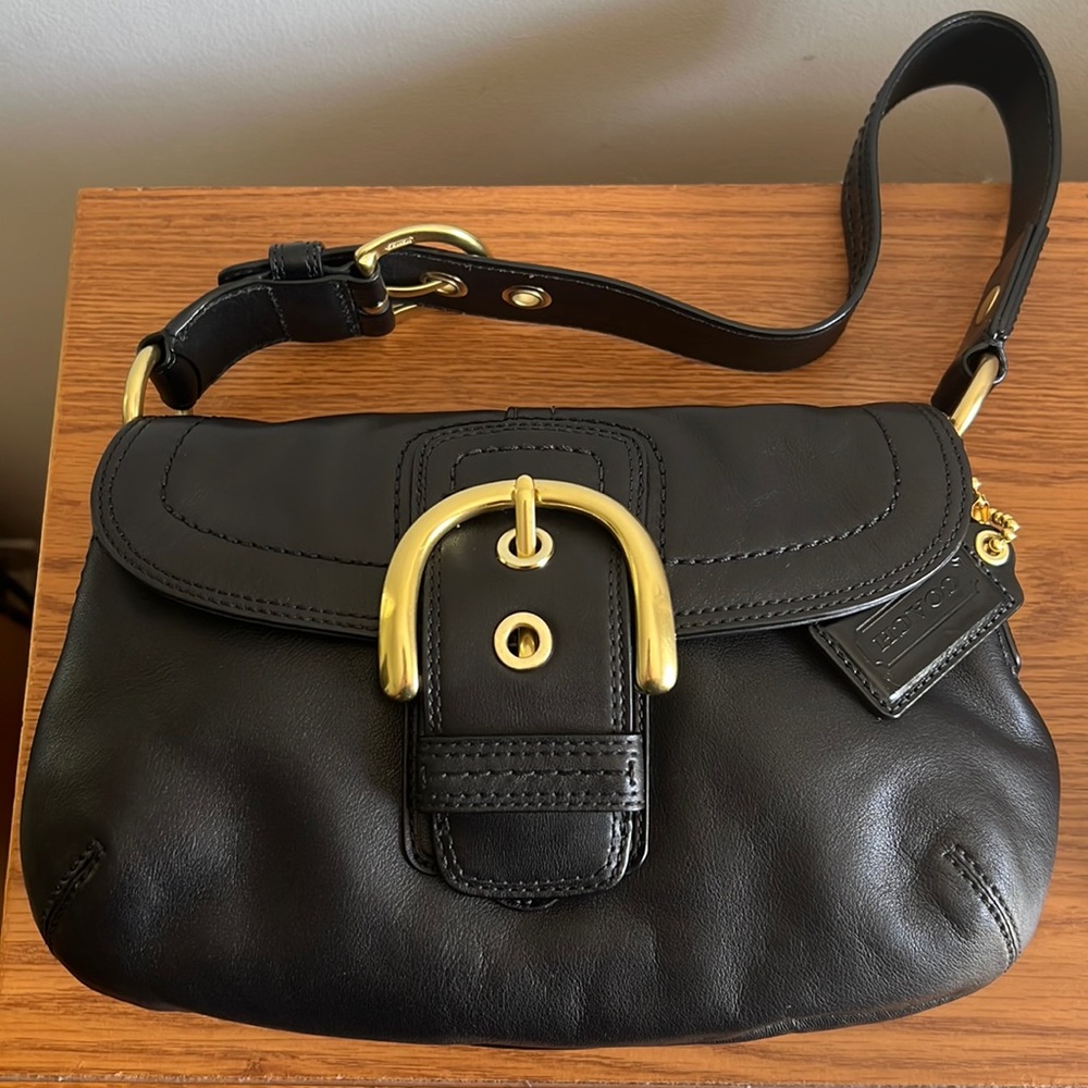 Coach Soho Leather Small Flap Shoulder Bag
